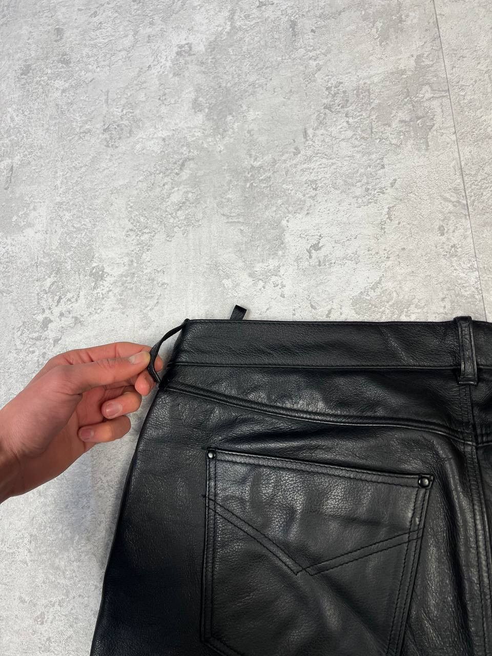 Genuine Leather Polo Vintage Y2K Genuine Leather Moto Pants Size US 43 - 17 Thumbnail