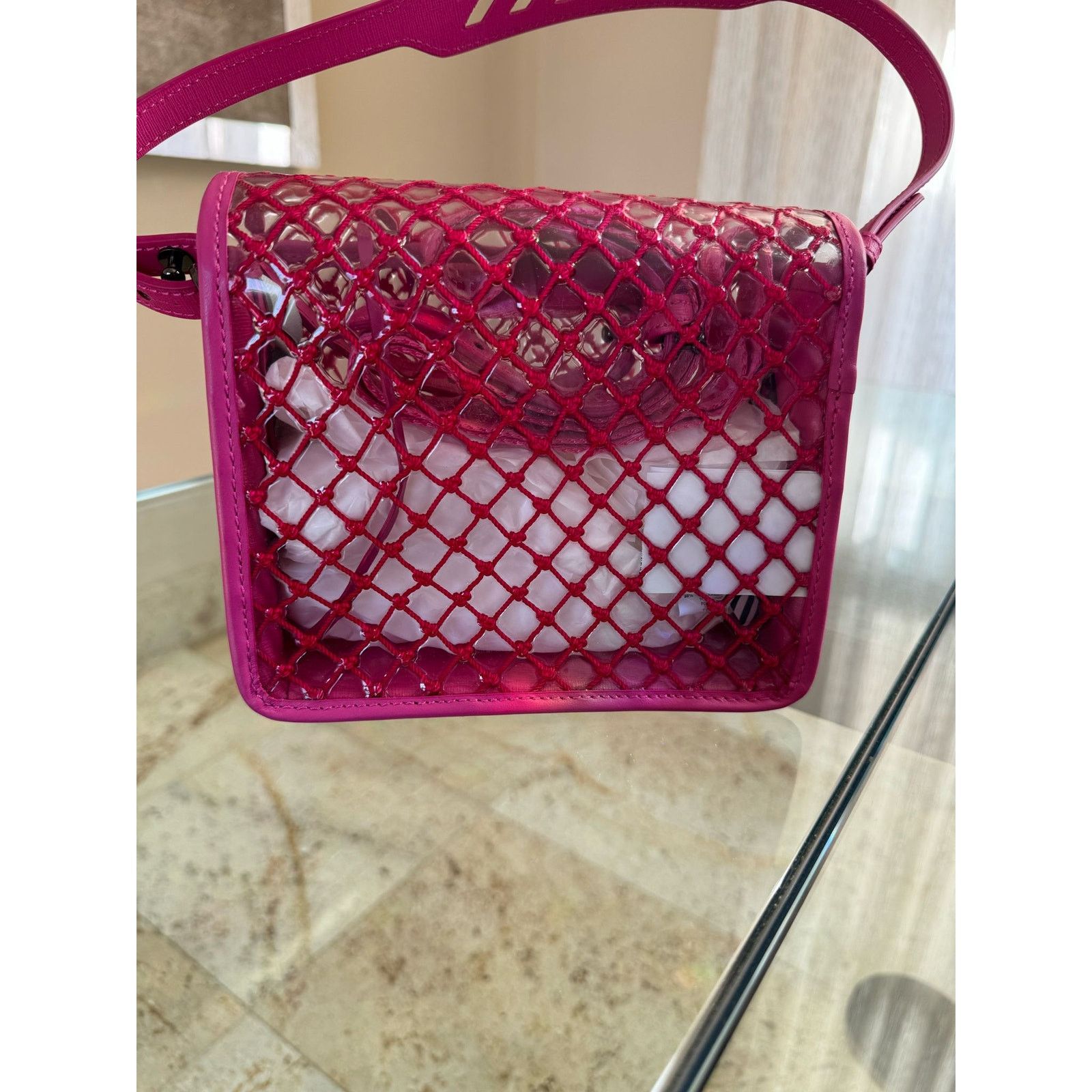 Off-White o1rshd1 Size: OS / Net Binder Clip Bag in Pink Size ONE SIZE - 10 Thumbnail