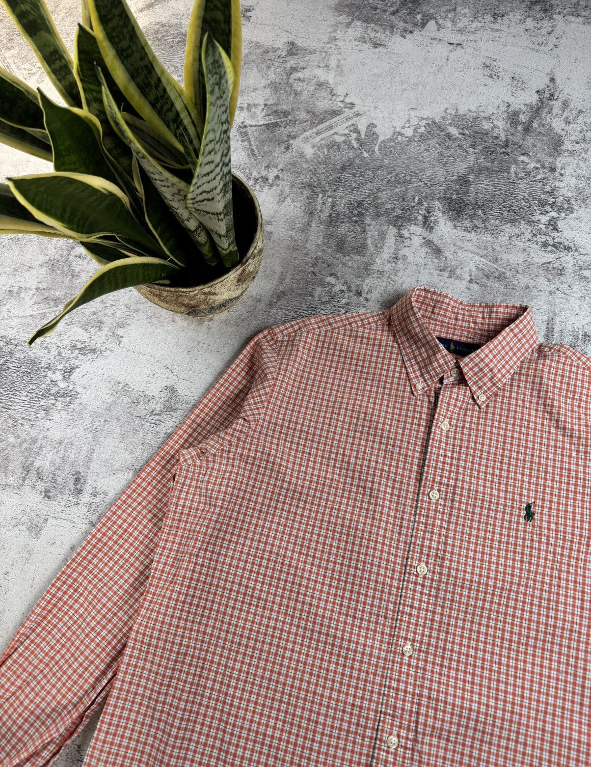 Polo Ralph Lauren Polo Ralph Lauren XL Orange Checked Button Colorful Men’s Plaid LongSleeve Shirt Size US XL / EU 56 / 4 - 6 Thumbnail