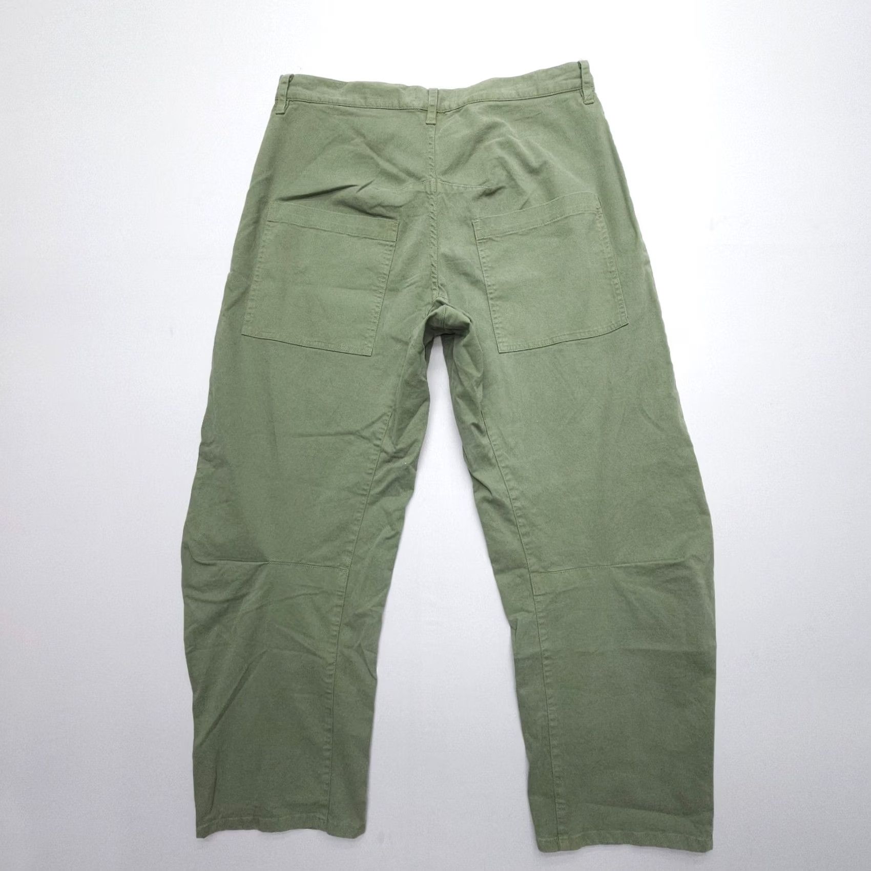 Nili Lotan Nili Lotan Pants Womens 6 Green Shon 33x25 Wide Leg Crop Baggy Barrel USA Size 28" / US 6 / IT 42 - 2 Thumbnail