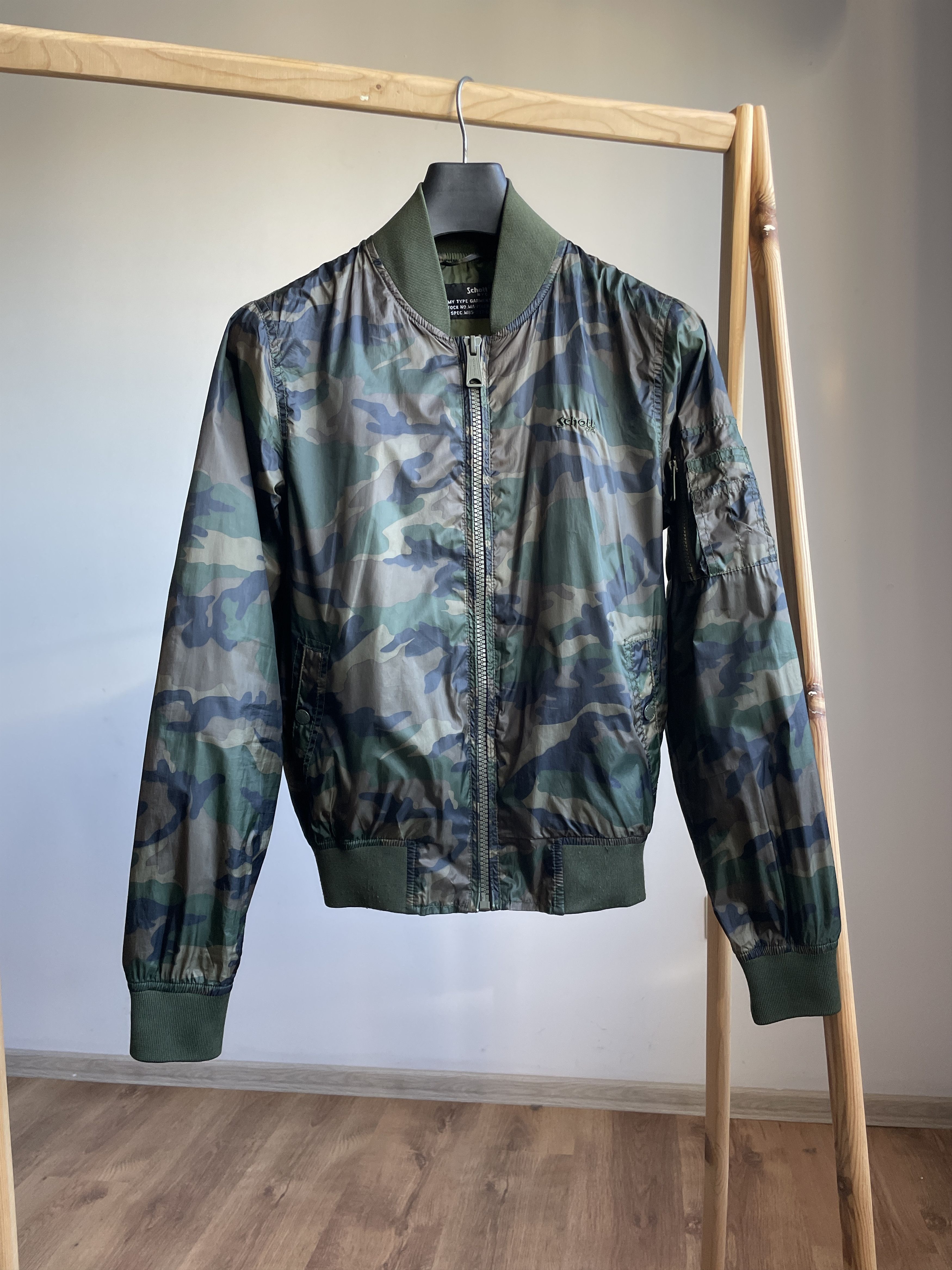 Schott Schott Camo Flight Bomber Jacket Size S Size US S / EU 44-46 / 1 - 1 Thumbnail