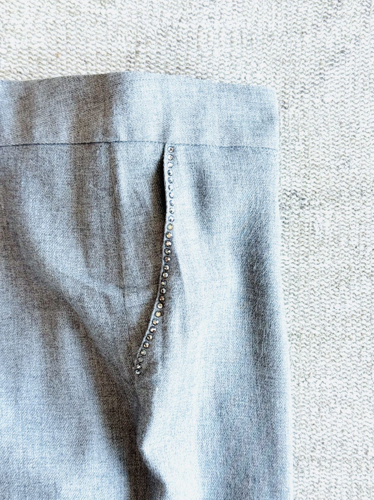Blumarine Bluegirl by Blumarine crust trim cuffed gray trousers 42 Size 28" / US 6 / IT 42 - 8 Thumbnail