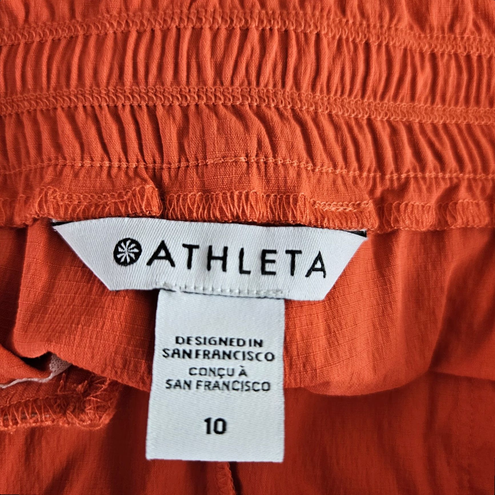 Athleta Athleta Trekkie Parachute Pant Womens Sz 10 Vermillion Orange High Rise Track Pants Mens? Womens Size 32" / US 10 / IT 46 - 7 Thumbnail