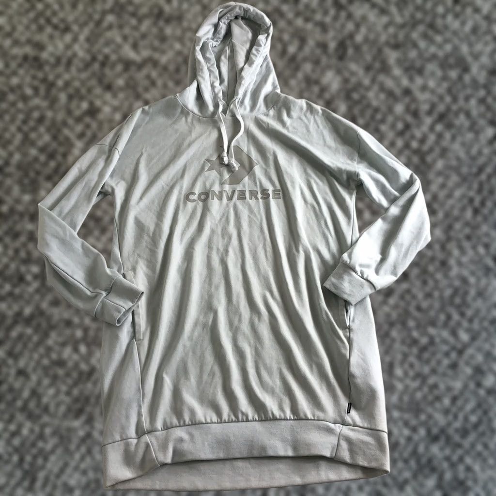 Converse Converse Hoodie Dress Gray Women XS With Pockets Oversized Hoodie Dress Size XS / US 0-2 / IT 36-38 - 1 Thumbnail