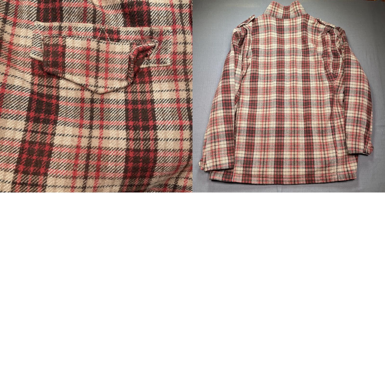 Oakley Oakley Jacket Mens 2XL Beige Red Plaid Wool Lined Military Tactical Field Gear Wool Jacket Size US XXL / EU 58 / 5 - 9 Thumbnail