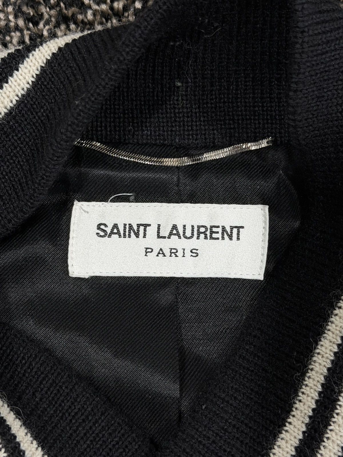 Saint Laurent Paris Saint Laurent Paris 2017 Teddy Varsity Black Jacket Size US L / EU 52-54 / 3 - 6 Thumbnail
