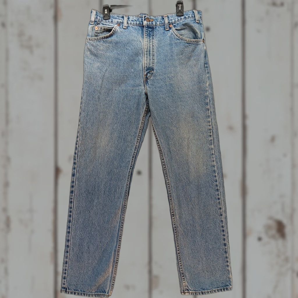 Levi's VINTAGE Levi’s 505 Jeans Men 36x30 Blue Denim Regular 90s Grunge USA Levi’s Logo Pockets Mid Rise Casual* Size US 36 / EU 52 - 1 Thumbnail