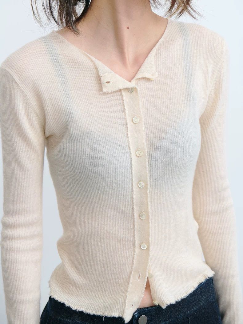 Helmut Lang HELMUT LANG American white cashmere knit sweater Size S / US 4 / IT 40 - 2 Thumbnail