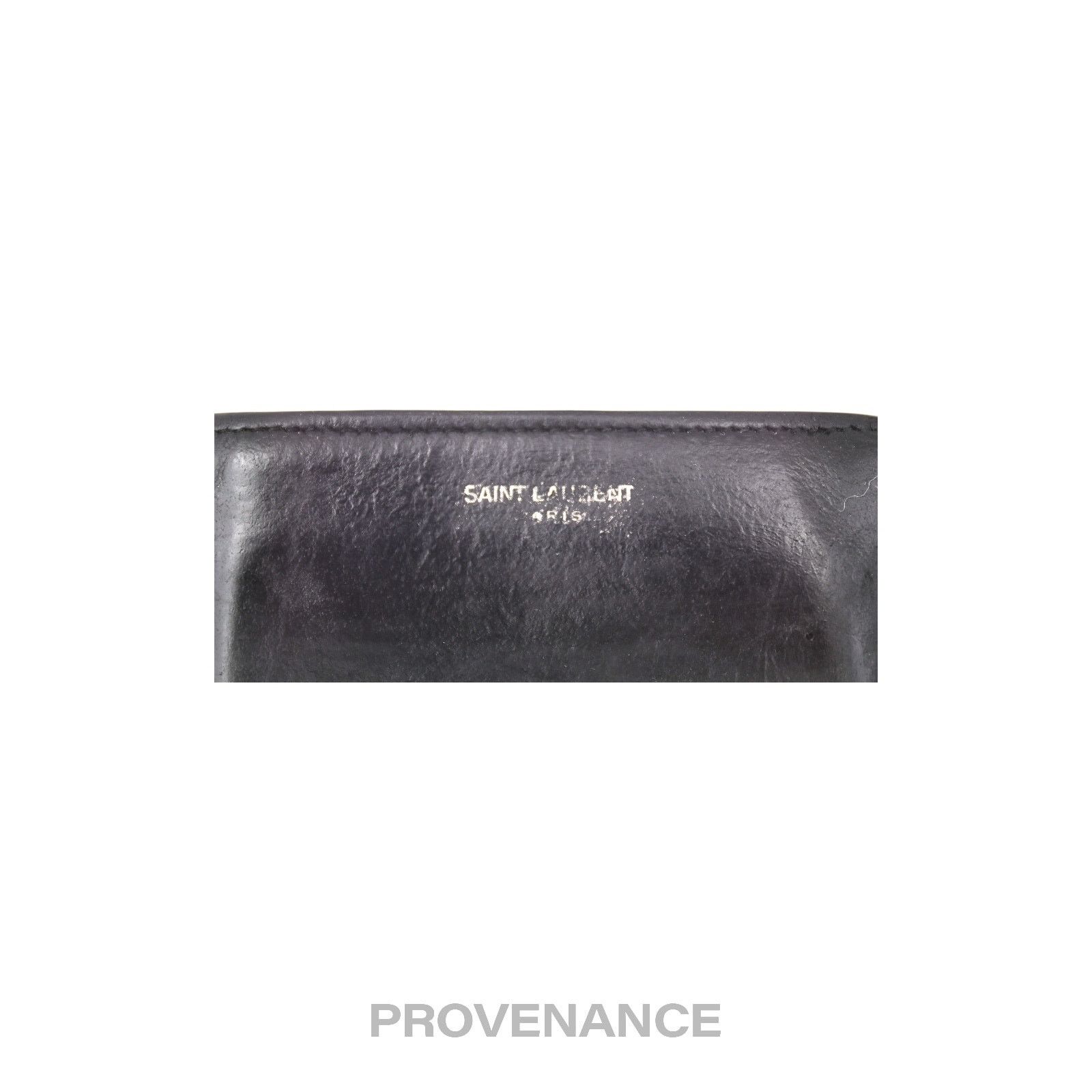 Saint Laurent Paris 🔴 Saint Laurent Paris SLP Logo Bifold Wallet - Black Size ONE SIZE - 7 Thumbnail