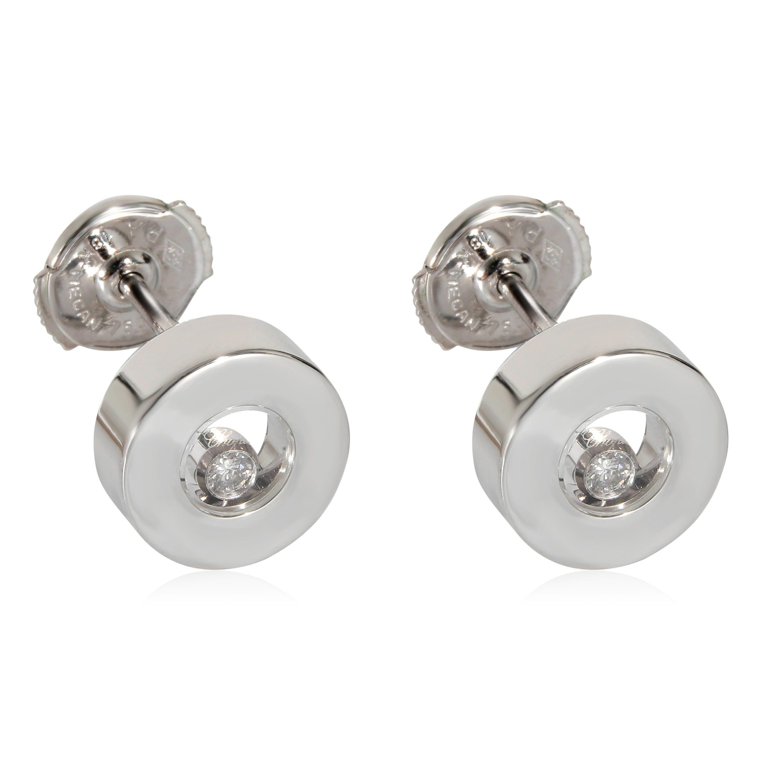 Chopard Chopard Happy Diamonds Round Stud Earrings in 18k White Gold 0.11 CTW Size ONE SIZE - 1 Thumbnail