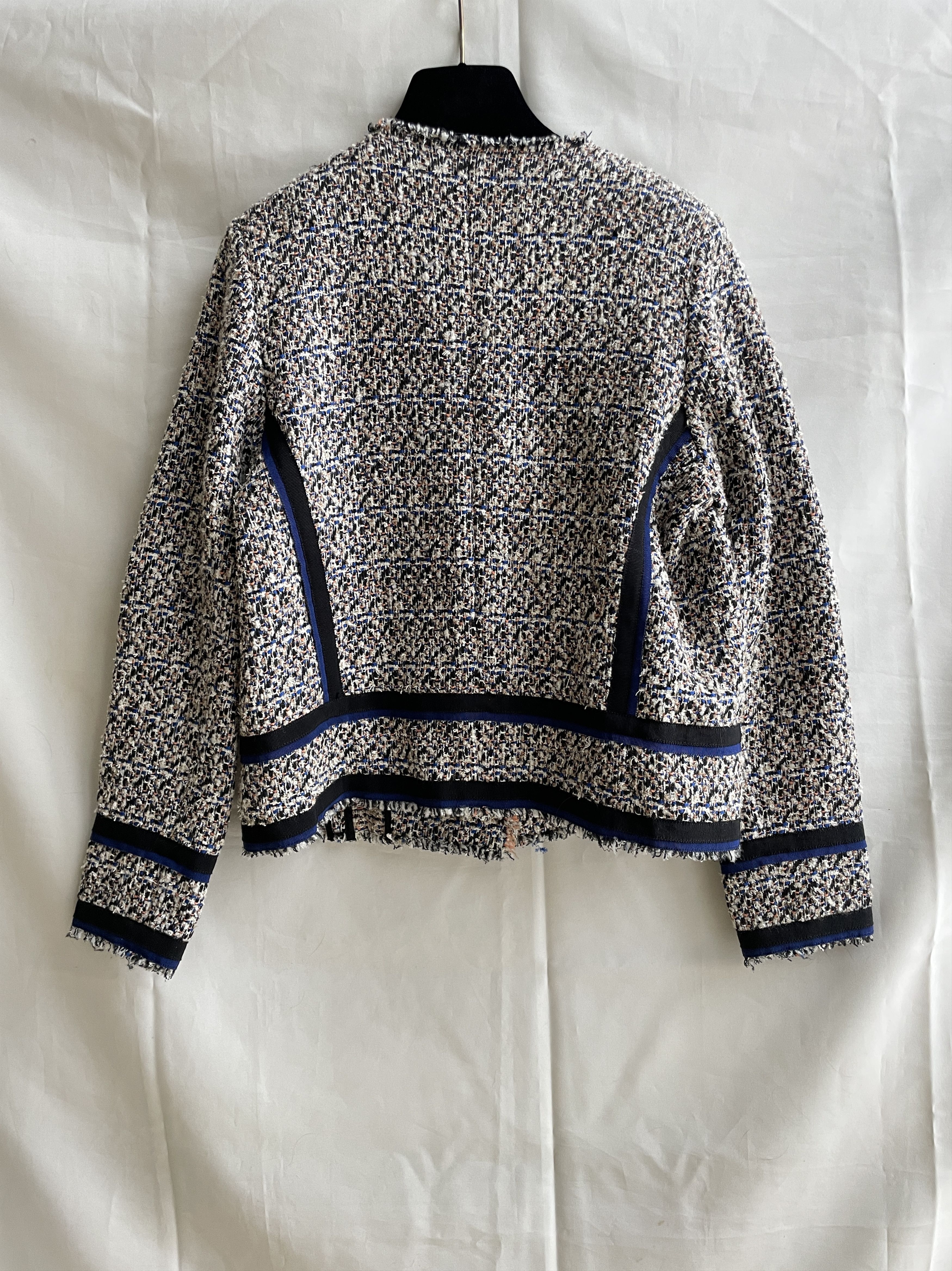 Other The Fold Norwood Boucle Tweed Double Breasted Blazer Size L / US 10 / IT 46 - 2 Thumbnail