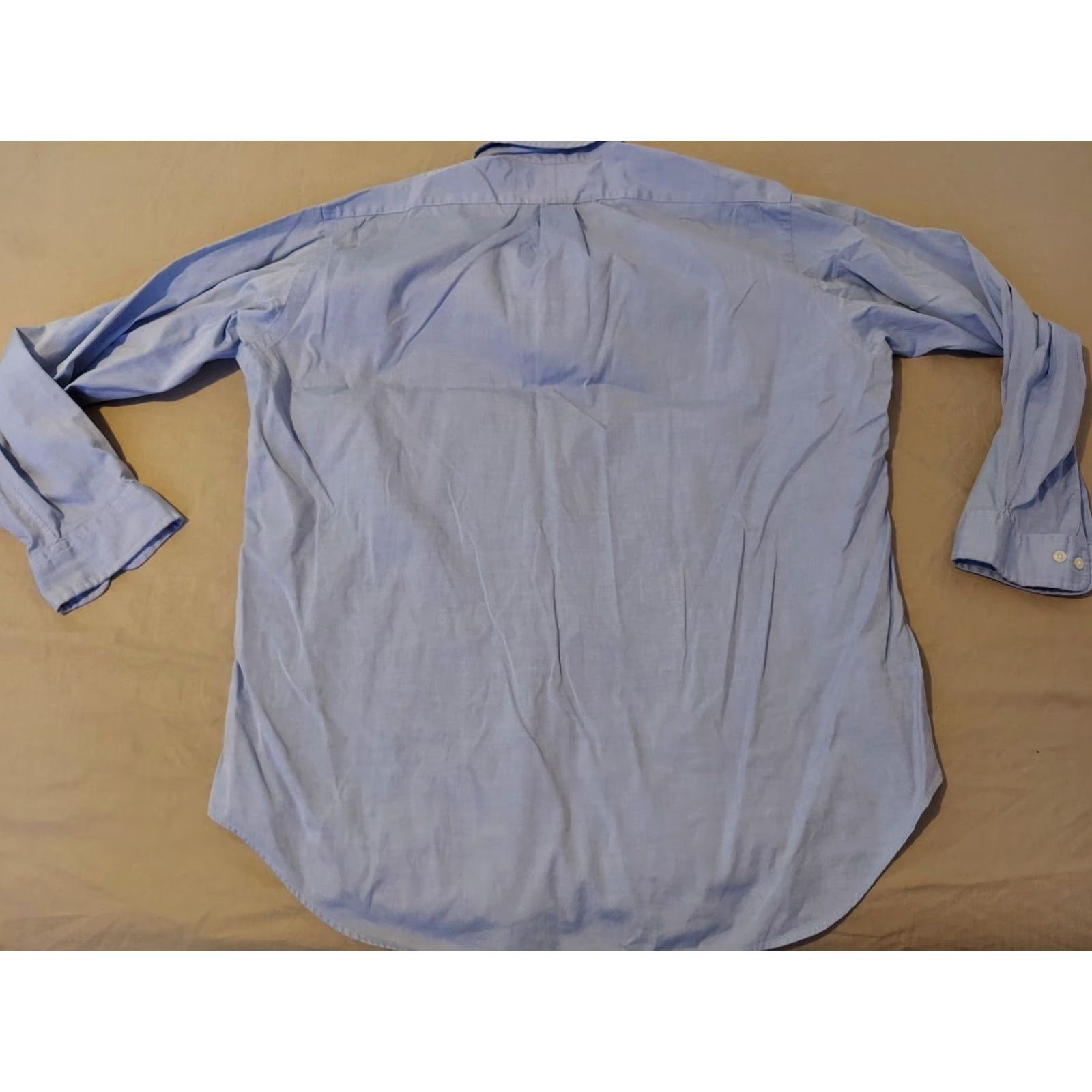 Polo Ralph Lauren Polo Ralph Lauren Shirt Mens Button-Up 17 34 35 Blue Cotton Long Sleeve Dress Shirt Size 46R - 5 Thumbnail