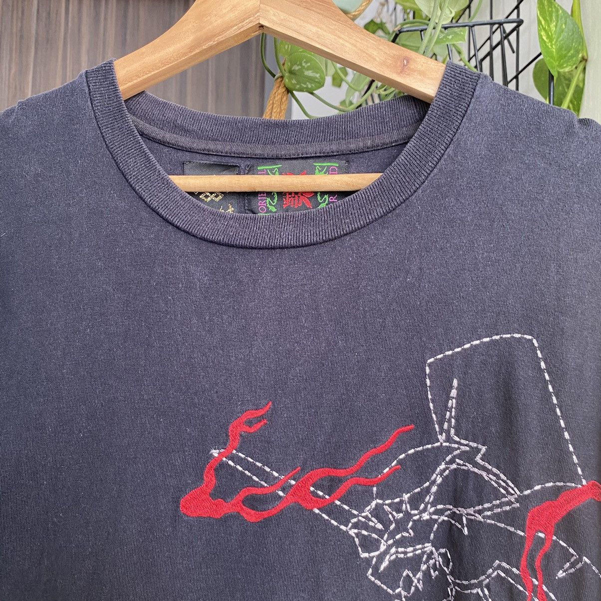 Anime Thrashed Faded NERV Evangelion Neon Genesis ERD GRUNGE TEE Size US XL / EU 56 / 4 - 9 Thumbnail