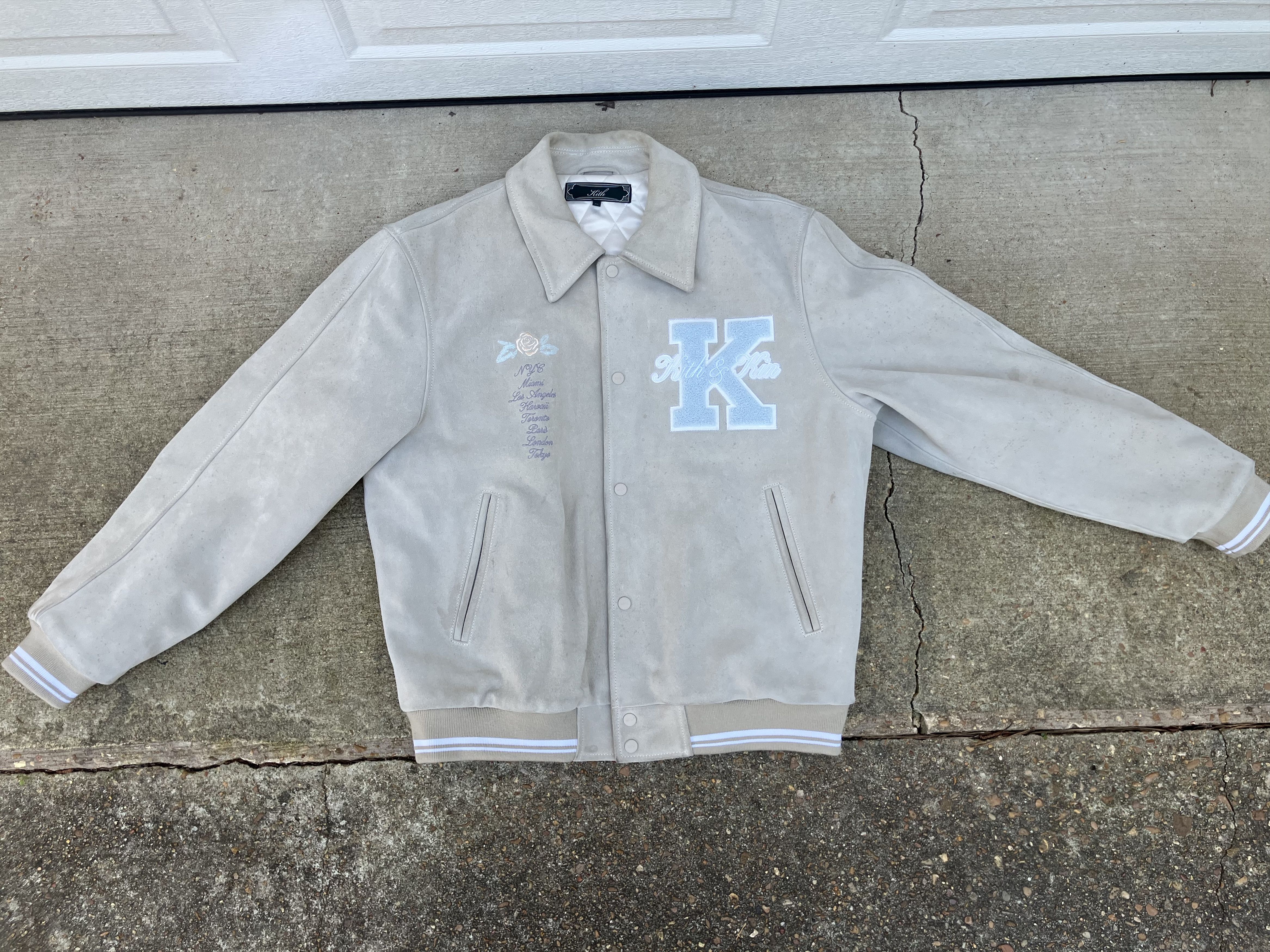 Kith Kith x MLB Los Angeles Dodgers Satin Bomber | Grailed