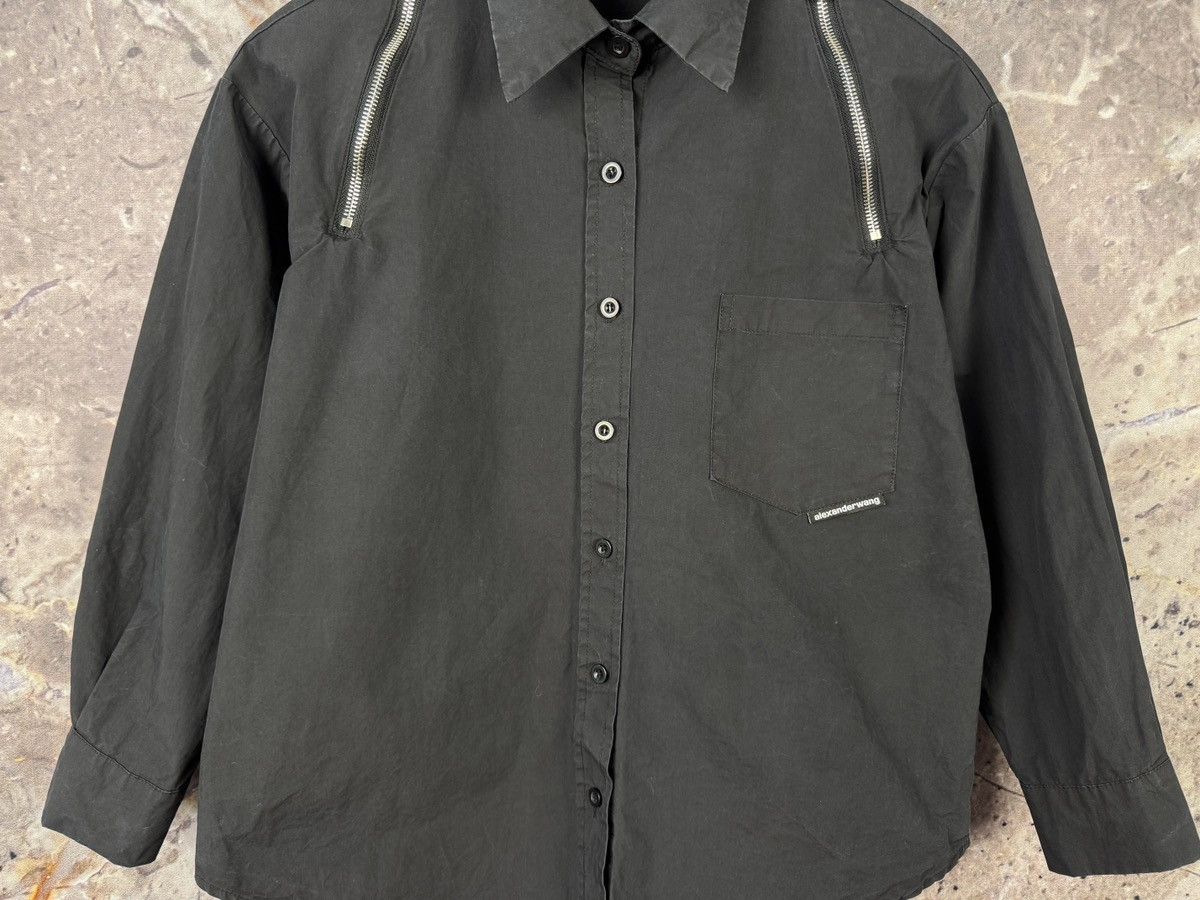 Alexander Wang Alexander Wang Black Shirt Long Sleeve Zip Detail Designer Size S / US 4 / IT 40 - 3 Thumbnail