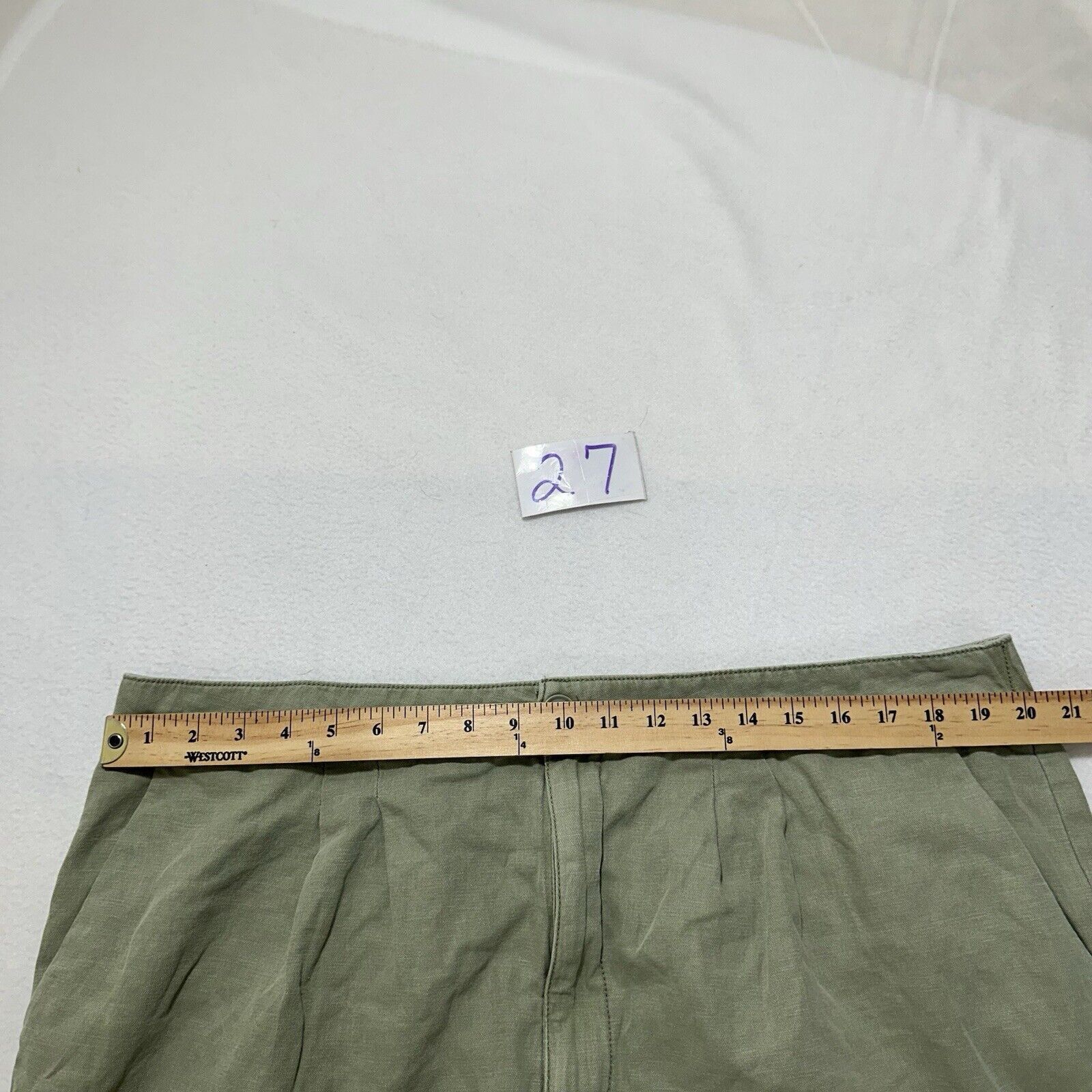 Joie Joie XXL Green Cotton Linen 3.5" Inseam High Rise Shorts Size 42" / US 20 - 9 Thumbnail