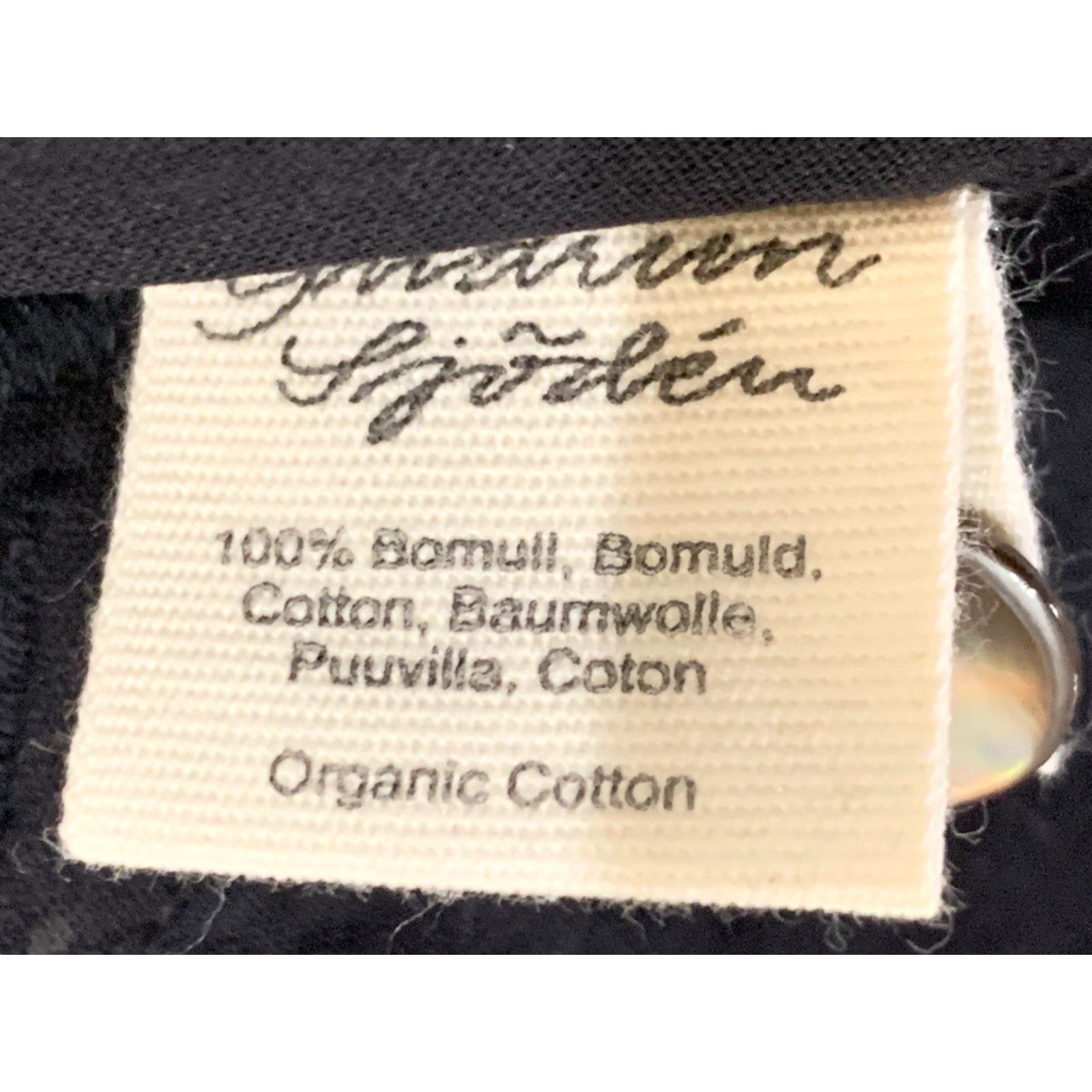 Vintage VINTAGE Gudrun Sjöden Cardigan Jacket Women Sz S Black Embroidered Organic Cotton Lagenlook Buttoned 100% Cotton Womens Size S / US 4 / IT 40 - 6 Thumbnail