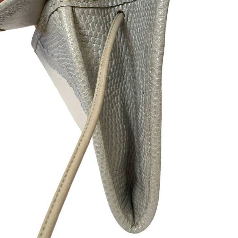 Vintage Carlos Falchi Vintage Snakeskin Gray Leather Clutch Handbag Size ONE SIZE - 11 Thumbnail