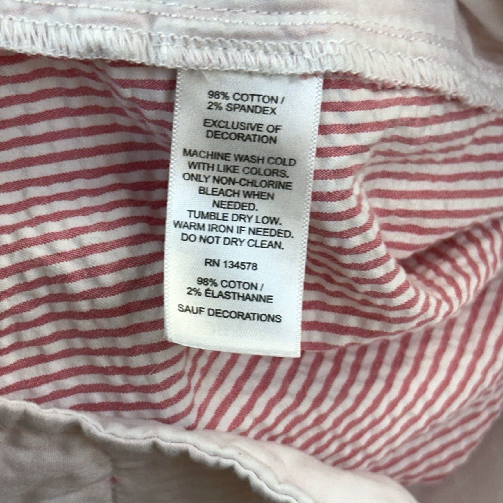 Vineyard Vines Vineyard Vines Breaker Shorts Mens 40 Red White Seersucker Stretch Casual Preppy Size US 40 / EU 56 - 6 Thumbnail