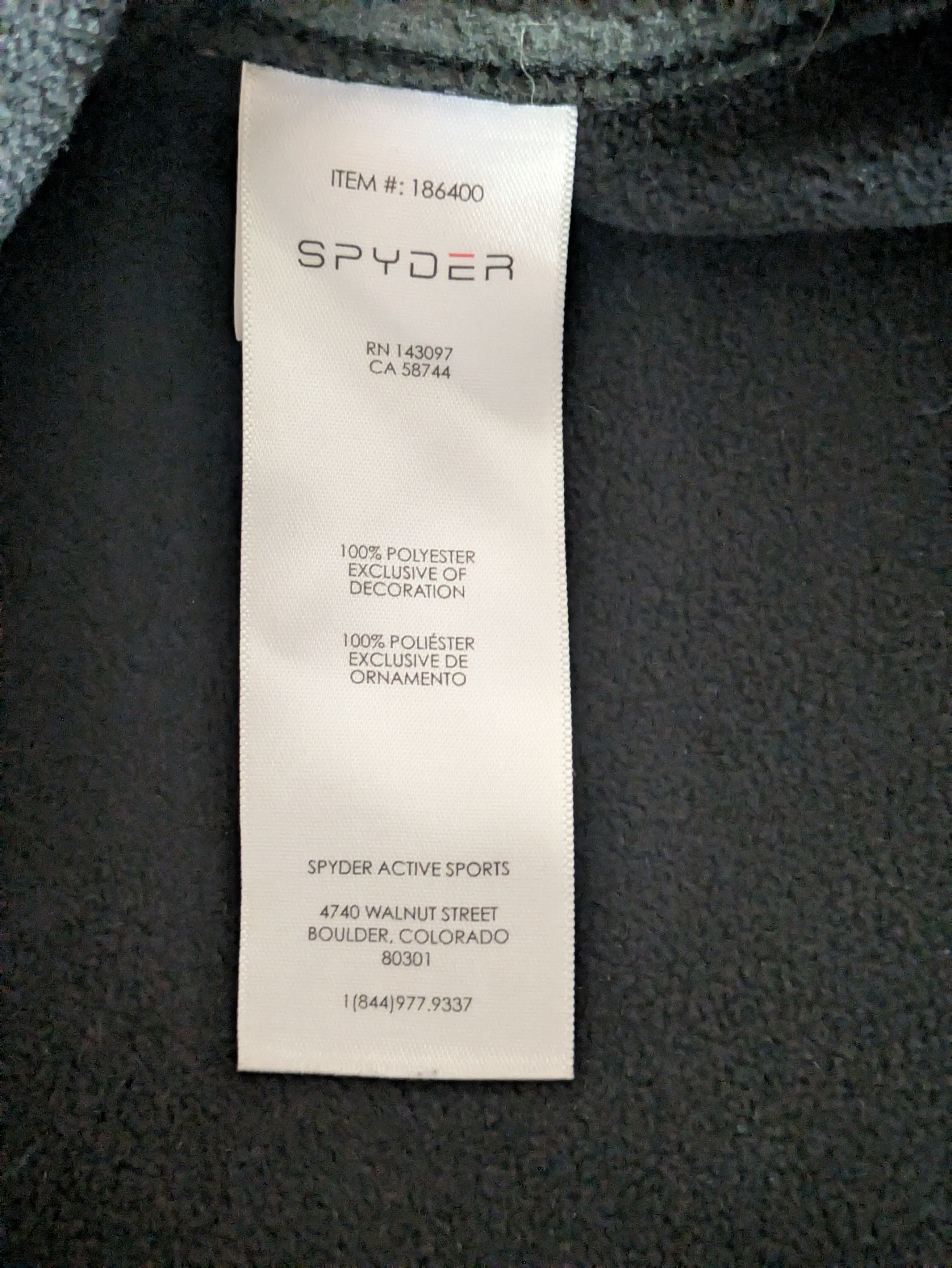 Spyder Spyder Gray and Black Quarter Zip Size US L / EU 52-54 / 3 - 4 Thumbnail