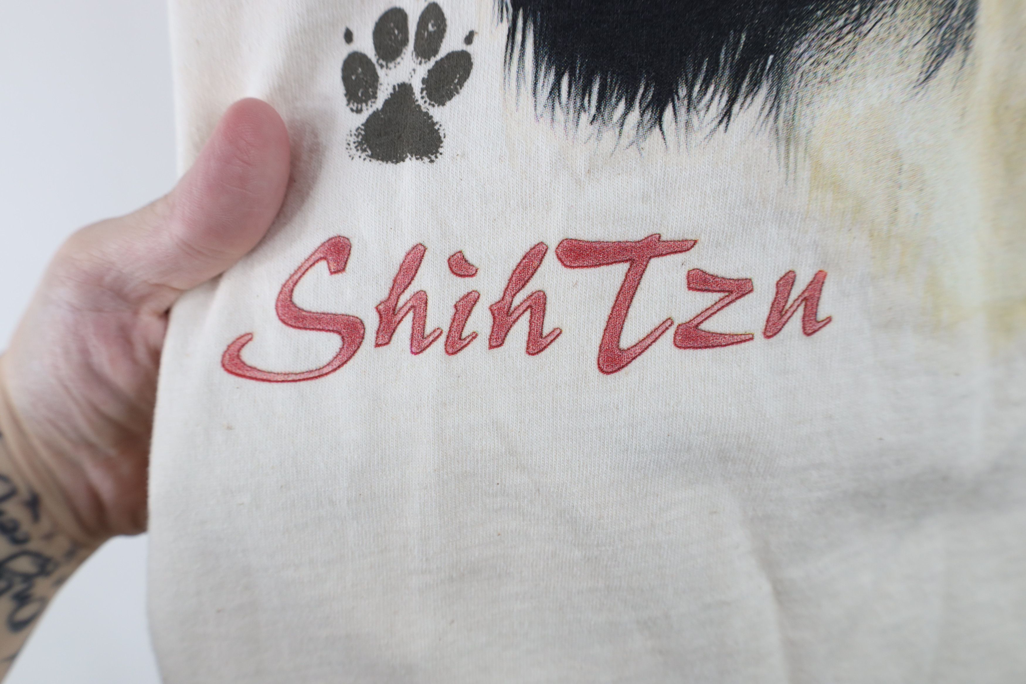 Vintage Vintage 90s Streetwear Dog Puppy Short Sleeve T-Shirt Beige Size XL / US 12-14 / IT 48-50 - 5 Thumbnail