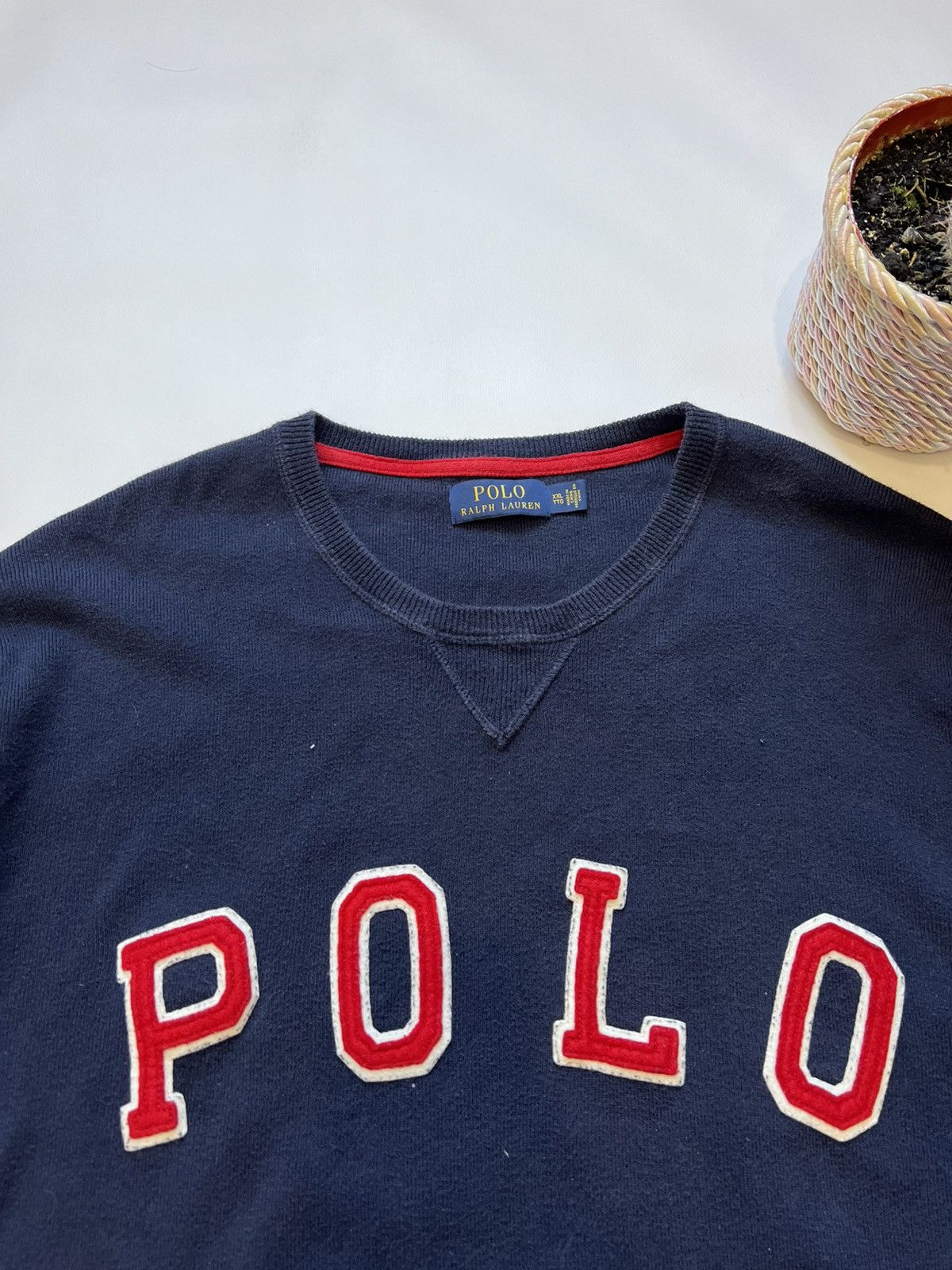 Polo Ralph Lauren Polo Ralph Lauren Blue Sweater Big Logo Classic Basic Size US XXL / EU 58 / 5 - 3 Thumbnail