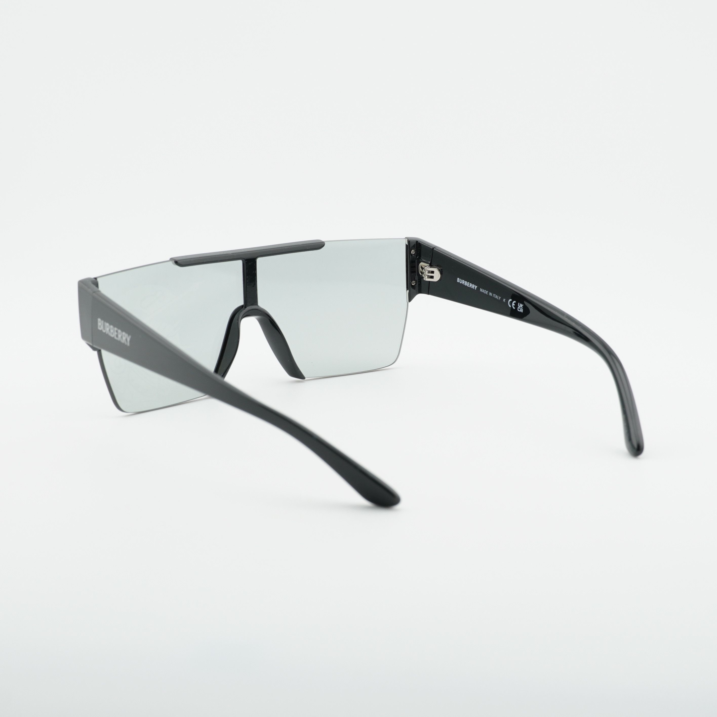 Burberry Burberry BE4291 3001/69 Sunglasses Black Shield Frame Size ONE SIZE - 4 Thumbnail