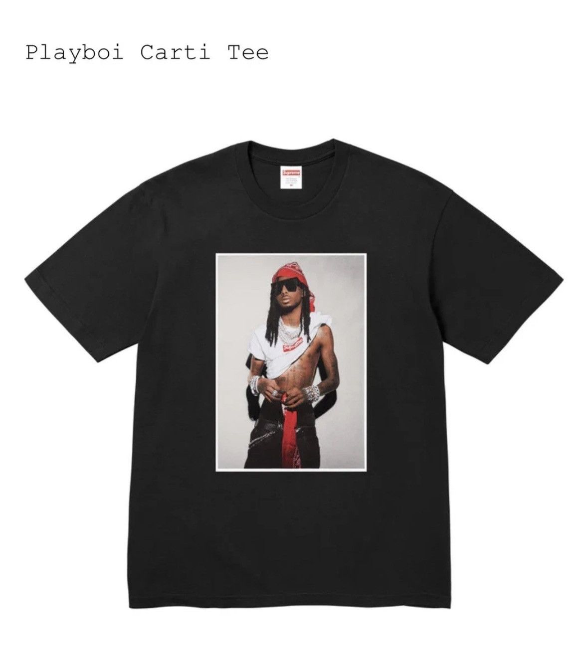 Supreme Supreme Playboi Carti BlackTee (Confirmed) Size US L / EU 52-54 / 3 - 1 Thumbnail