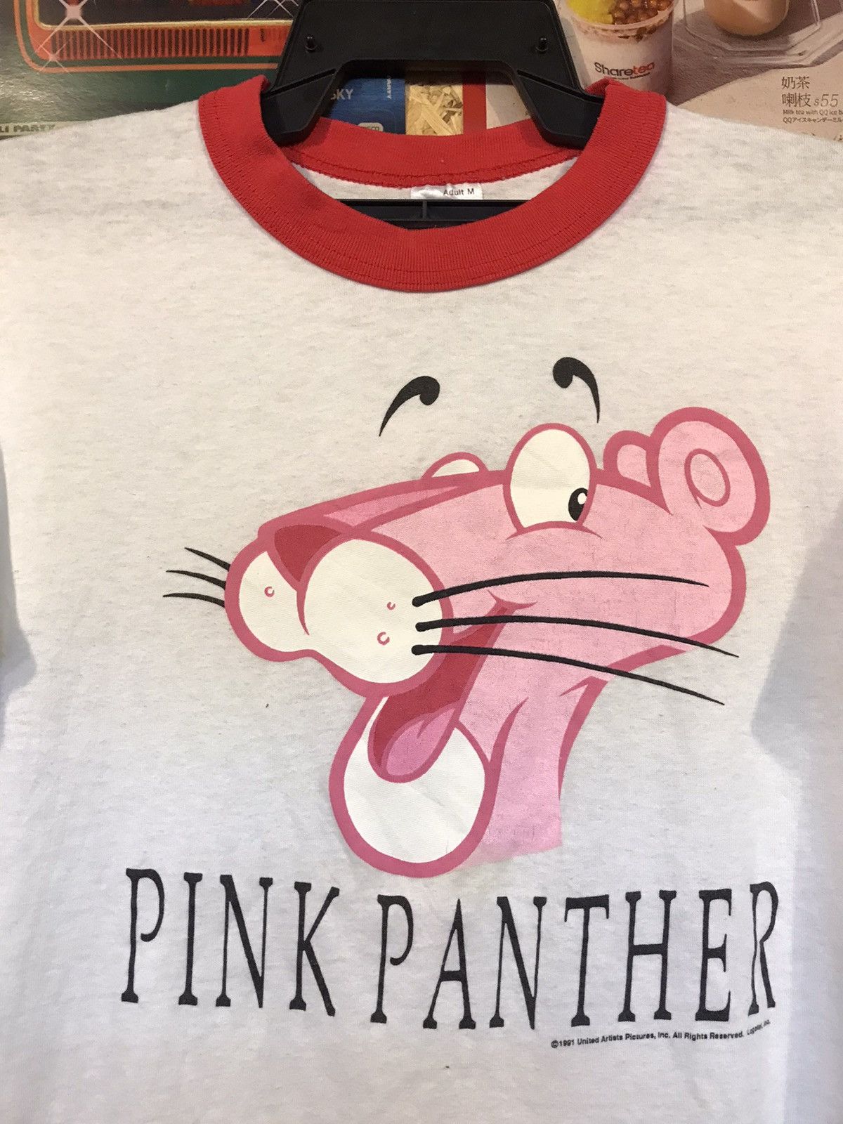 Vintage Vintage Pink Panther Cartoon Tshirt Ringer Size US M / EU 48-50 / 2 - 2 Thumbnail