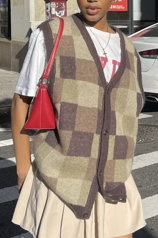 Stussy Stüssy Wobbly Check Sweater Vest Size US L / EU 52-54 / 3 - 2 Thumbnail