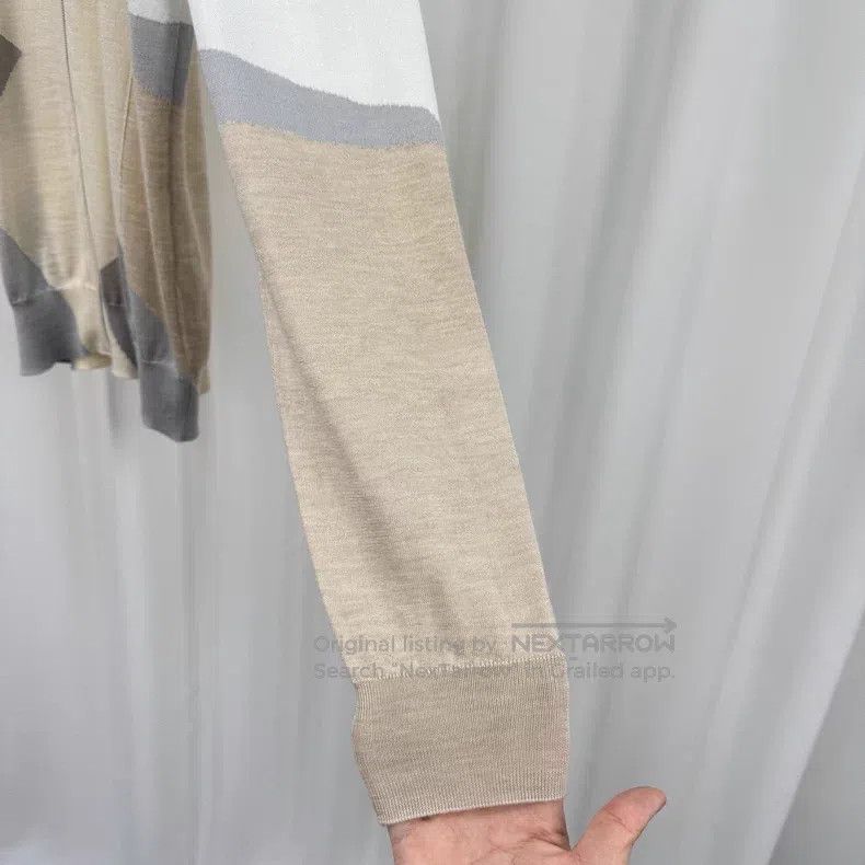 Hermes Hermes Geometric Patchwork Cashmere Zip Knit Jacket Size US S / EU 44-46 / 1 - 4 Thumbnail