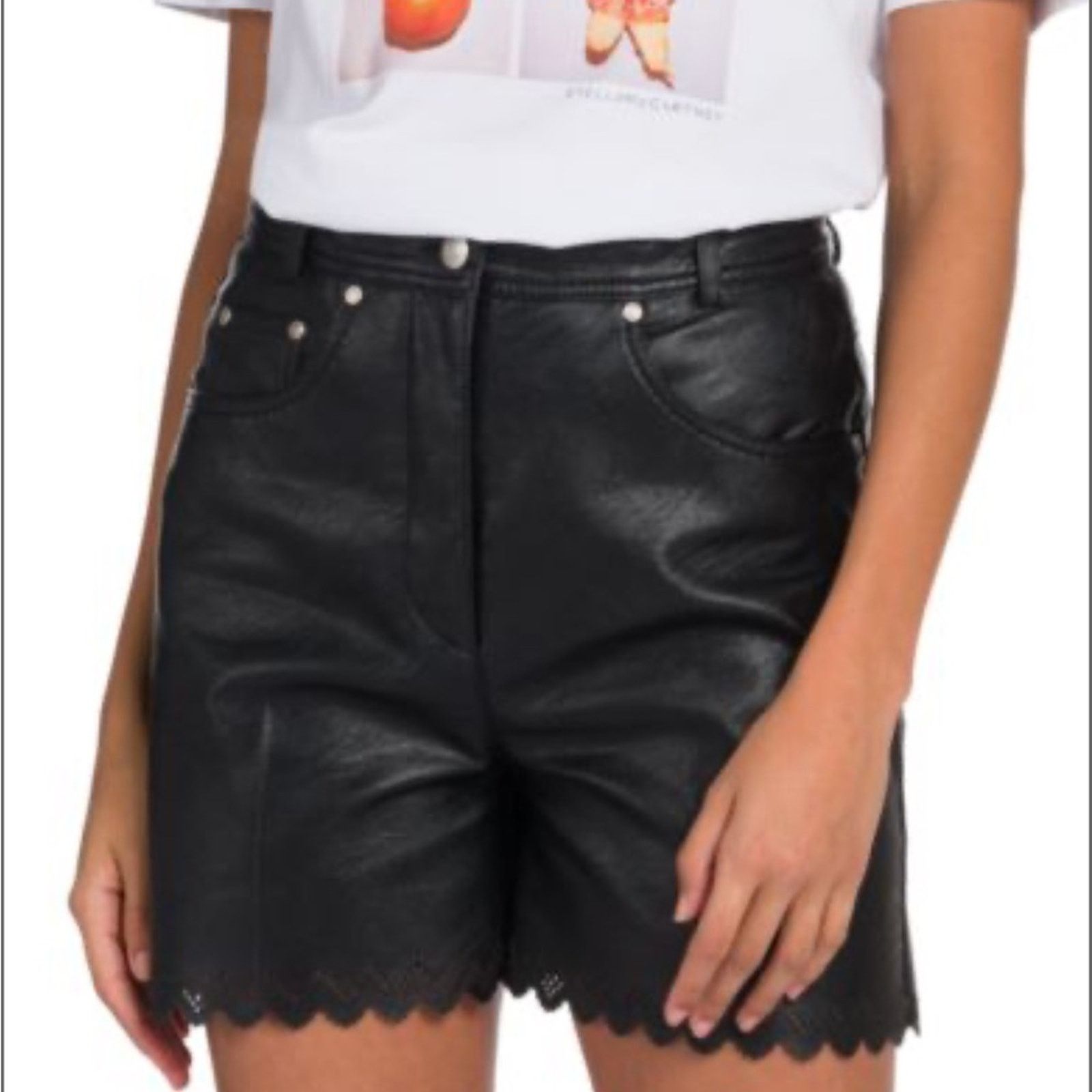 Stella McCartney Stella McCartney Maddox Shorts Black Design Hem 4/38 Size 27" / US 4 / IT 40 - 1 Thumbnail