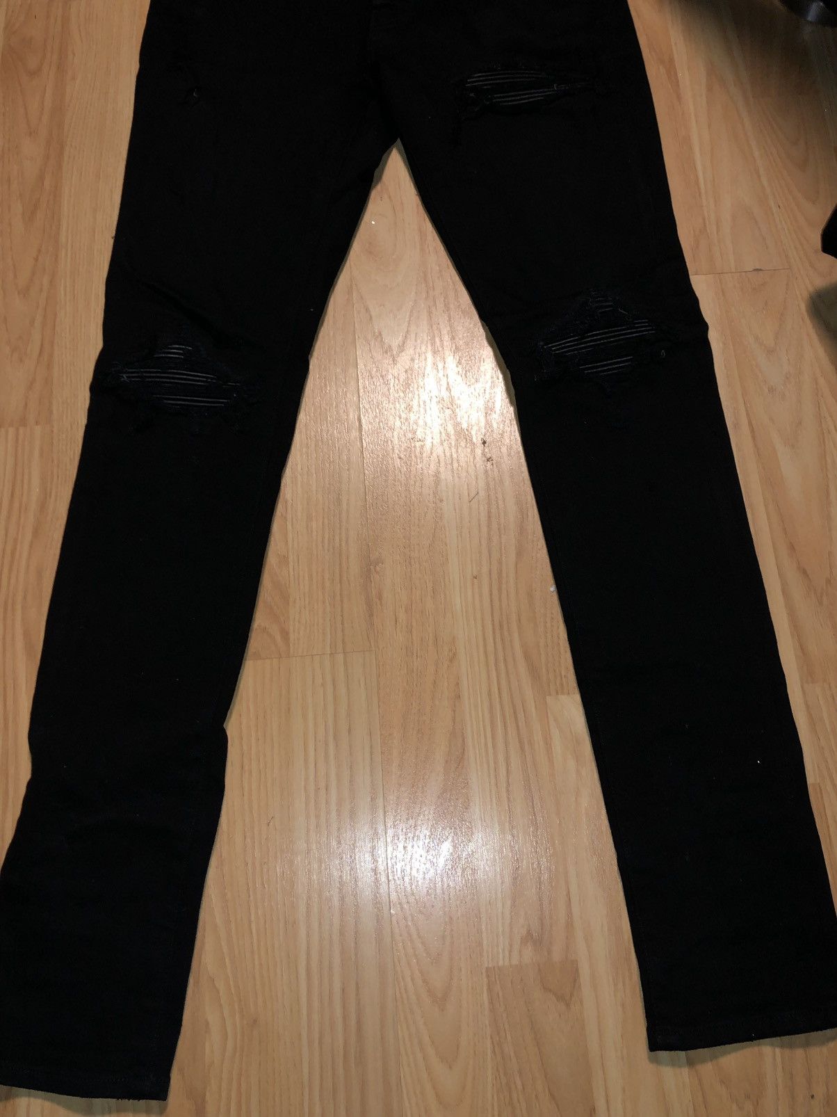 Amiri Amiri Black MX1 Distressed Skinny Jeans Size - 31 Size US 31 - 4 Thumbnail
