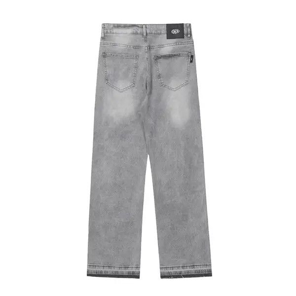 Japanese Brand Grey vintage washed distressed loose casual jeans Size US 32 / EU 48 - 2 Thumbnail