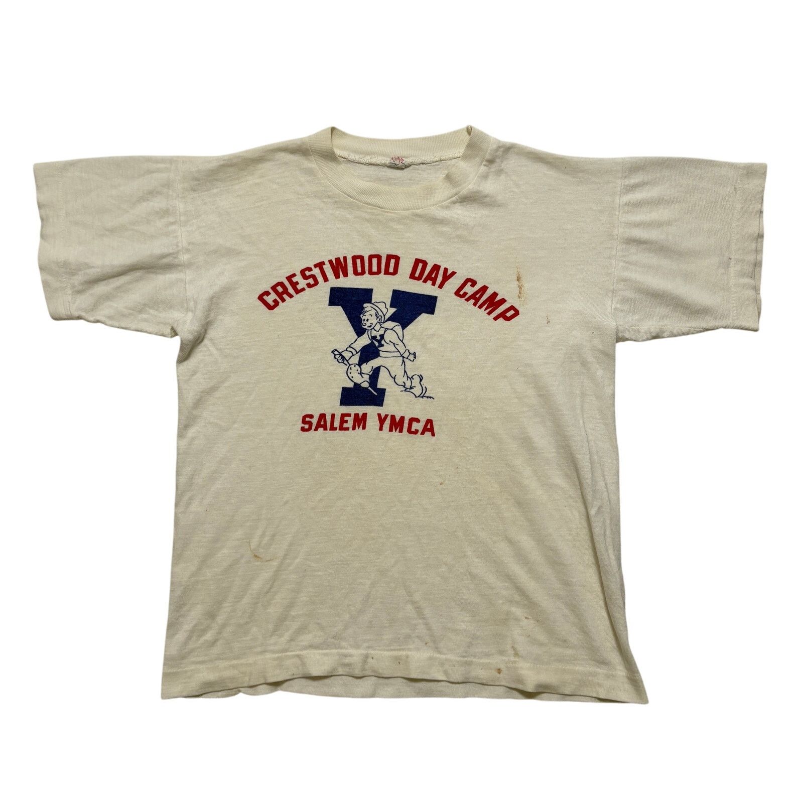 Champion VTG 60's Champion Running Man Water Print T-Shirt White S Size US S / EU 44-46 / 1 - 1 Thumbnail