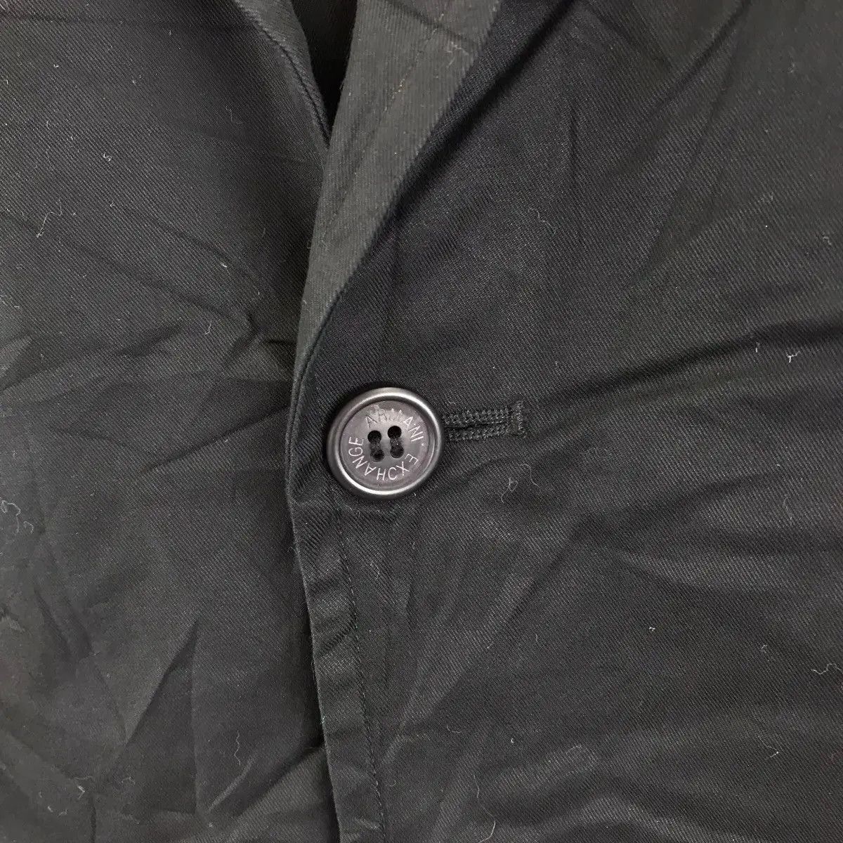 Armani Exchange Vintage A/X ARMANI EXCHANGE Plain Black Blazer Coat Size 46R - 6 Thumbnail