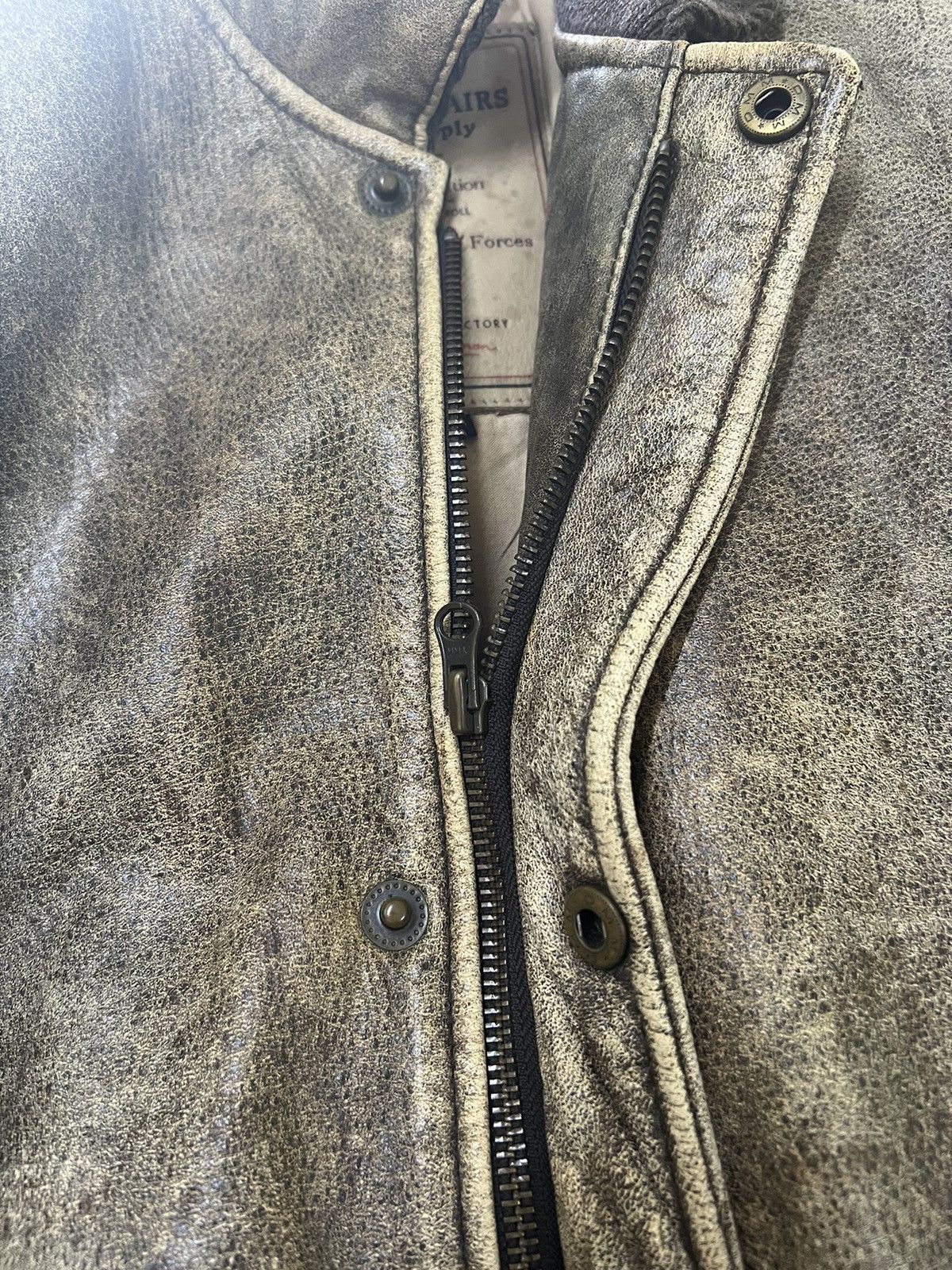Chevignon Leather flight jacket CHEVIGNON ROLL AIRFLYTE. (GJ36) Size US M / EU 48-50 / 2 - 6 Thumbnail