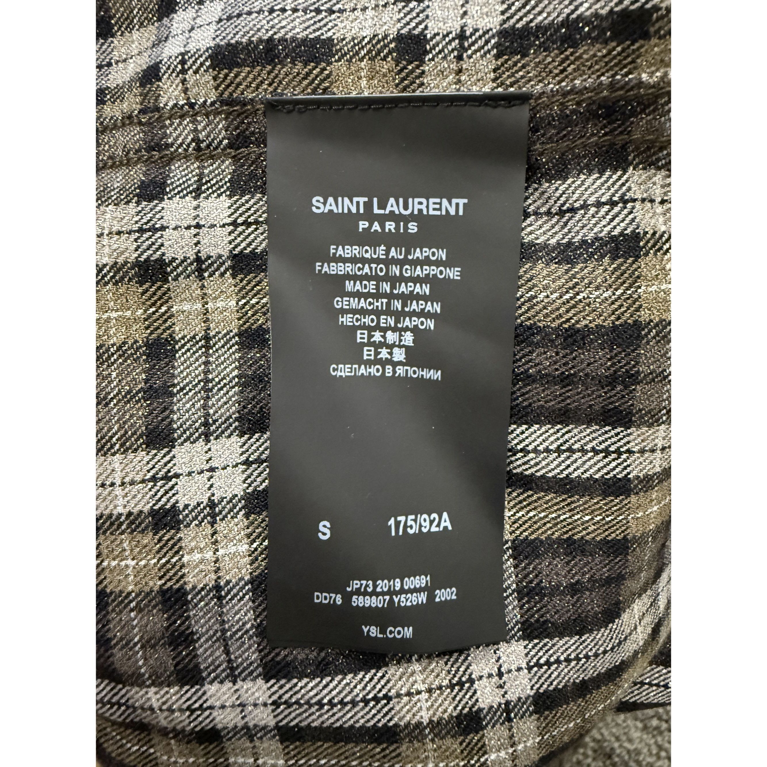 Saint Laurent Paris Saint Laurent Paris Mens Plaid Button-Up Shirt S Made In Jap Size S / US 4 / IT 40 - 4 Thumbnail