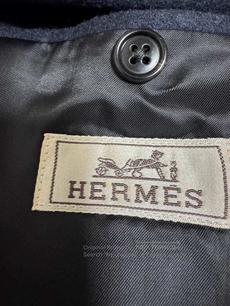 Hermes Hermes Wool Leather Blazer Jacket, 100% Wool + Calf Leathe Size 50R - 7 Thumbnail