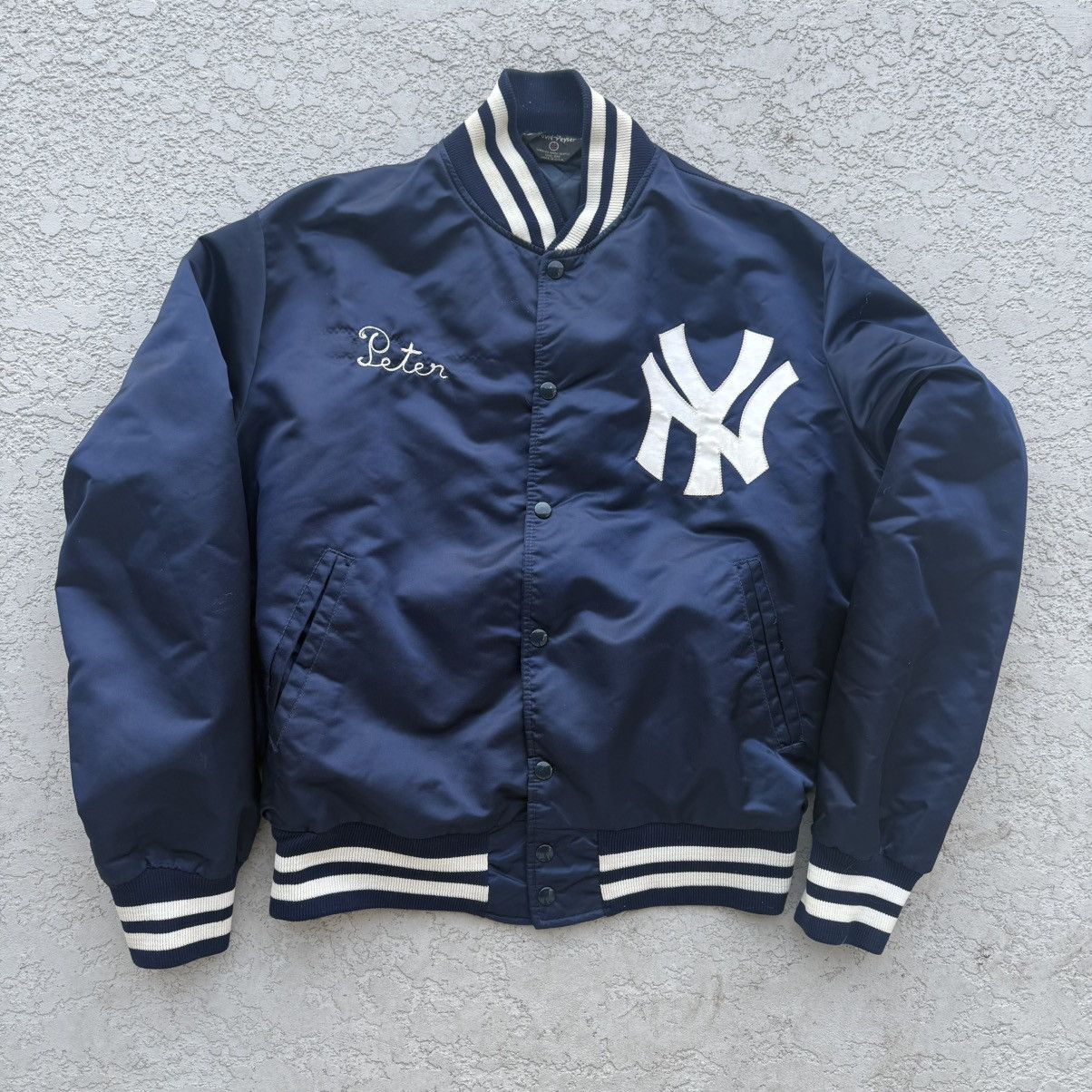 MLB Vintage 80’s New York Yankees Button Up Jacket Size US M / EU 48-50 / 2 - 1 Thumbnail
