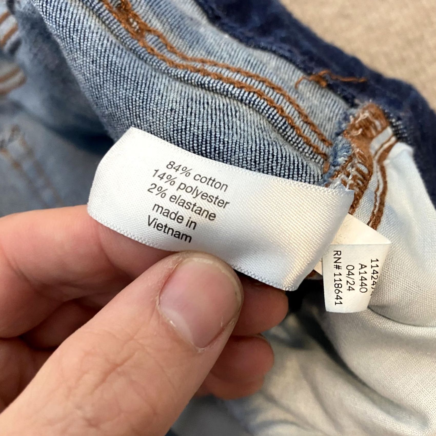 Vintage Lane Bryant Signature Fit Jeans Womens 18 Blue Med Wash Mid Rise Denim Straight 5-Pocket Plus Size Womens Boys Girls Mens Size 40" / US 18 - 5 Thumbnail