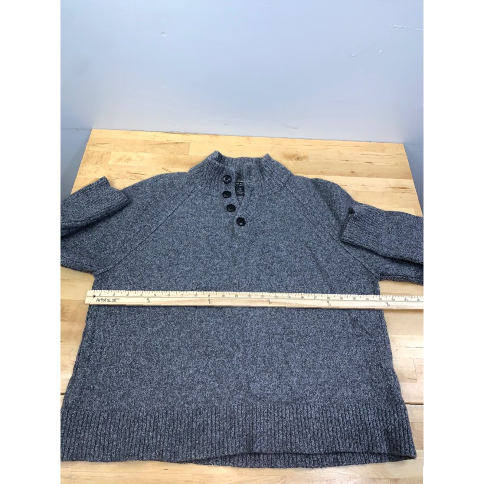 Banana Republic Banana Republic Sweater XL Gray Merino Wool Italian Yarn Mock Neck 10733 Womens Size XL / US 12-14 / IT 48-50 - 7 Thumbnail