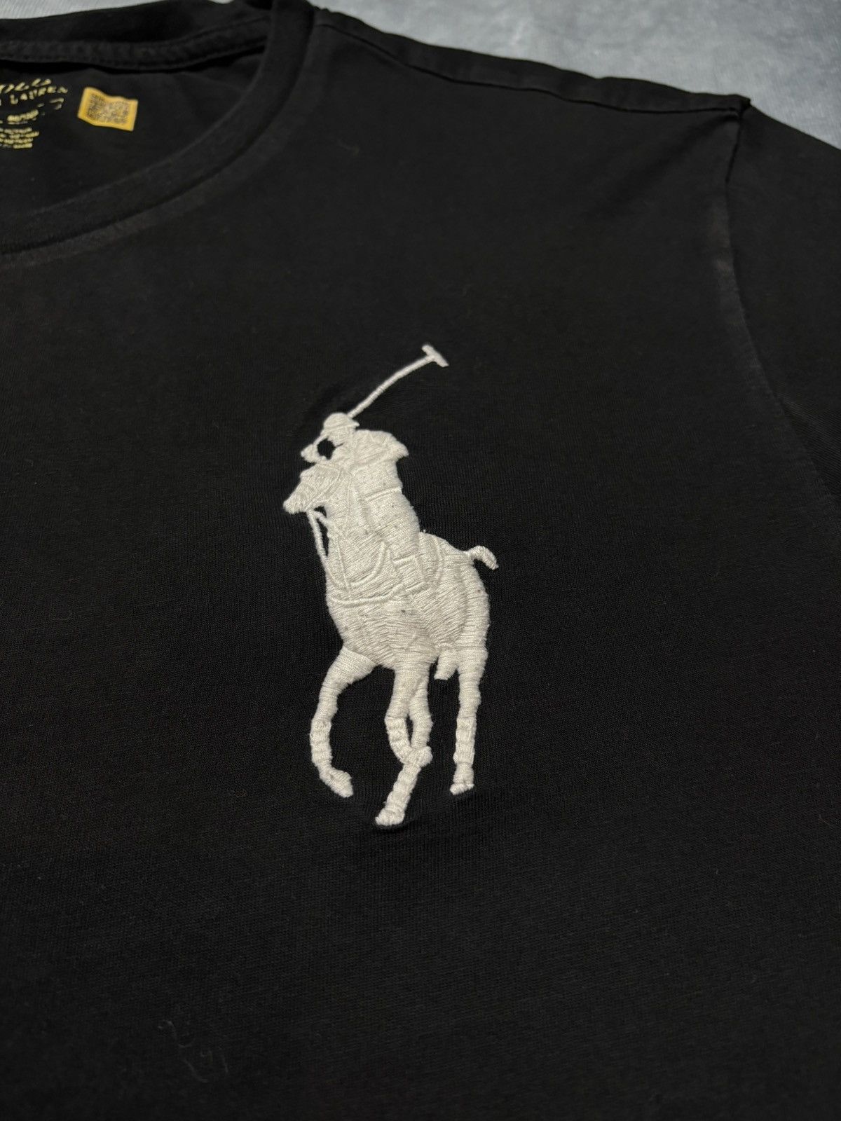 Polo Ralph Lauren × Ralph Lauren × Vintage Ralph Lauren Big Pony Tee Black Size L Size US L / EU 52-54 / 3 - 2 Thumbnail