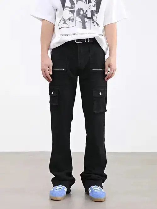 VIBE cargo zipper flared tactical pants Size US 30 / EU 46 - 3 Thumbnail