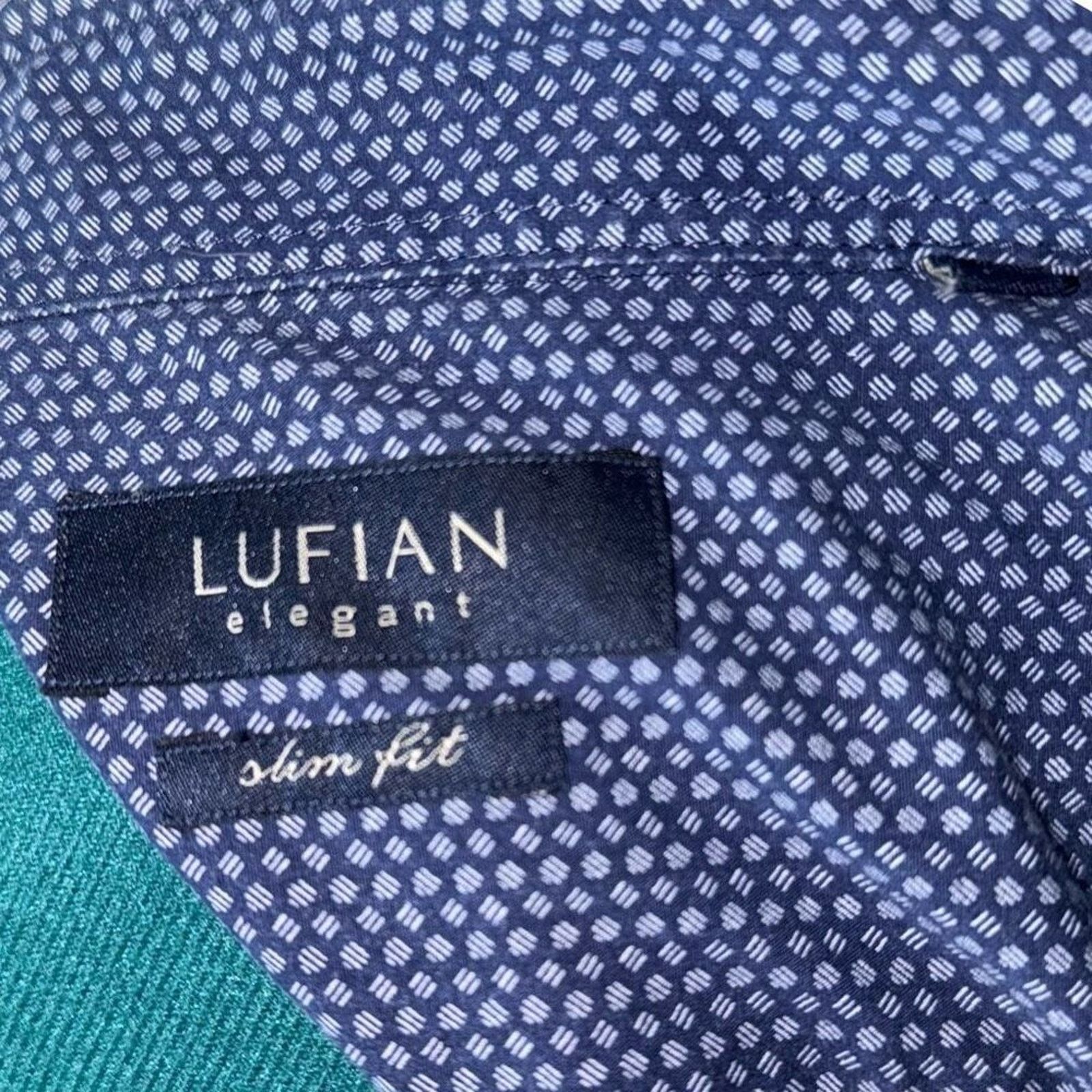 Other Lufian Elegant Blue Slim Fit Button Front Shirt | Sz L Size US L / EU 52-54 / 3 - 5 Thumbnail