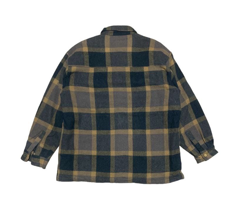 Japanese Brand Vintage 90s Plaid Wool Flannel Shirt Jacket By Forestmesse Size US XL / EU 56 / 4 - 3 Thumbnail