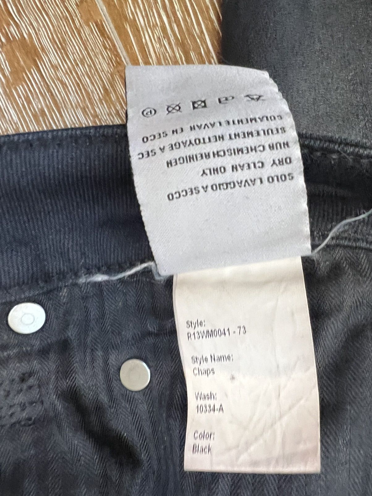 R13 Womens R13 Leather Chaps Jeans Black Size 26" / US 2 / IT 38 - 5 Thumbnail