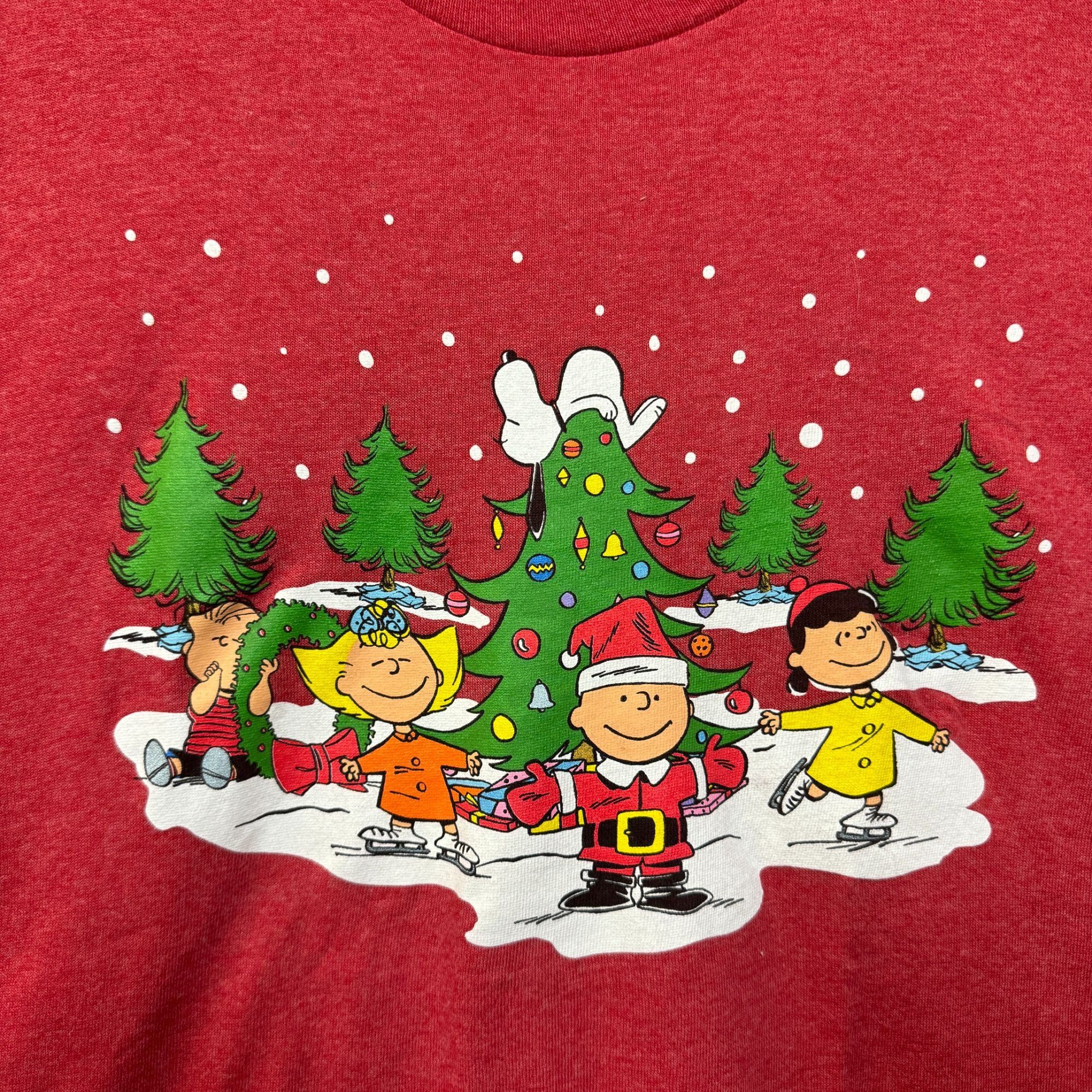 Peanuts Santa Charlie Brown & Snoopy Peanuts Snowy Christmas Tee M Size US M / EU 48-50 / 2 - 2 Thumbnail