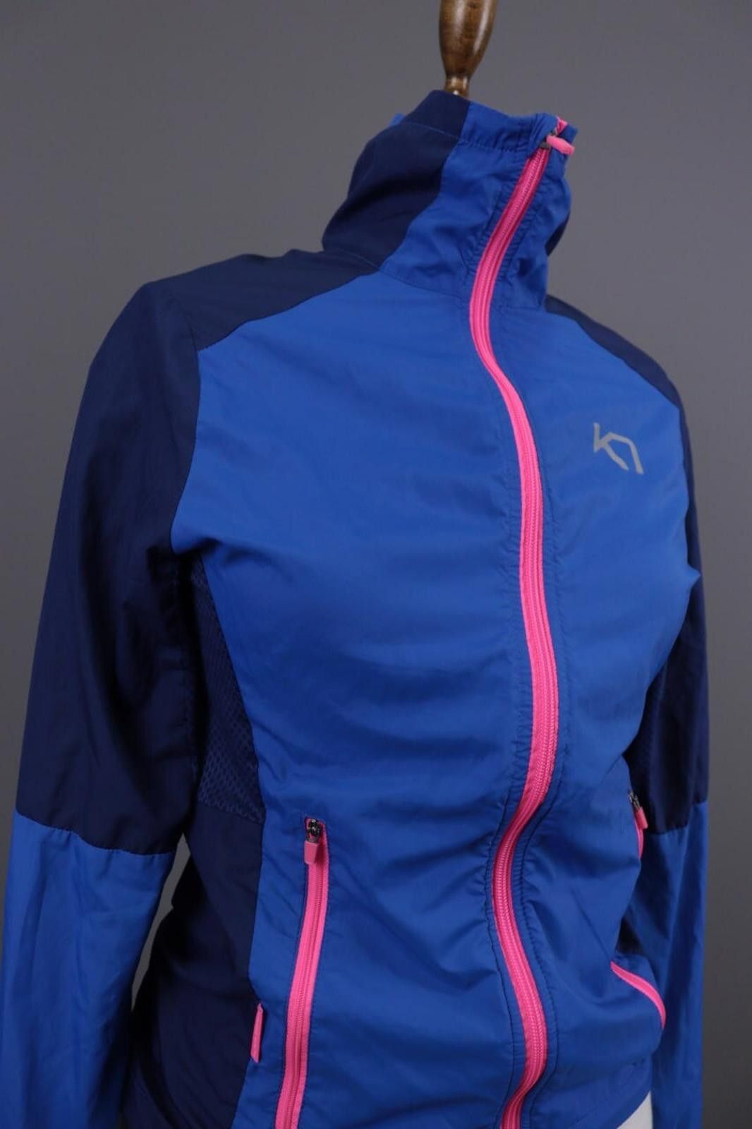 Designer Kari Traa Blue Collorblock Full Zip Waterproof Jacket SzXS Size XS / US 0-2 / IT 36-38 - 5 Thumbnail