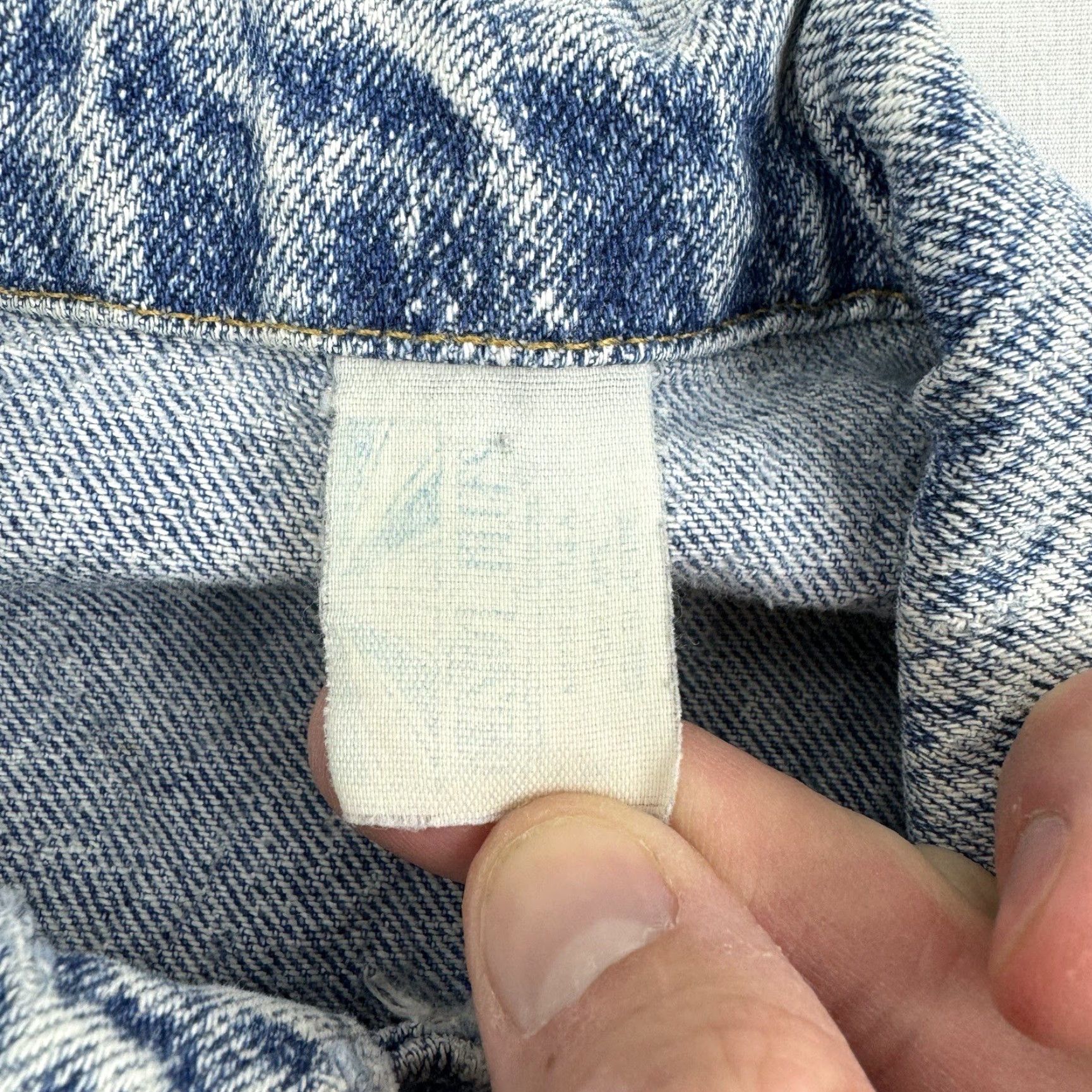 Denime VINTAGE Denim Jacket Male M Blue 80s Denim Jacket Vintage Acid Washed Worn 80s American男性 Size US M / EU 48-50 / 2 - 6 Thumbnail